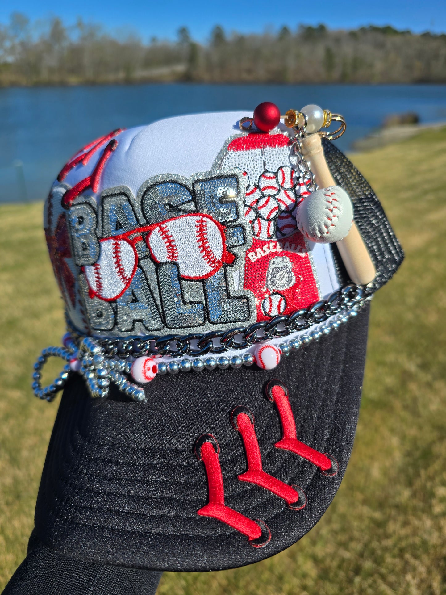 Custom Sequin Baseball Trucker Hat
